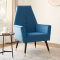 Midnight Blue Velvet Button Detail Chair | Loretta