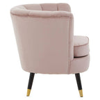 Dusky Pink Velvet Shell Accent Chair | Loretta