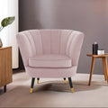 Dusky Pink Velvet Shell Accent Chair | Loretta