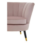 Dusky Pink Velvet Shell Accent Chair | Loretta