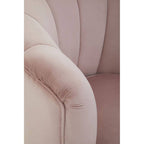 Dusky Pink Velvet Shell Accent Chair | Loretta