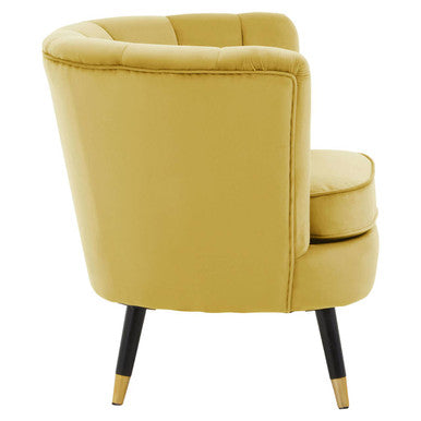 Pistachio Velvet Shell Accent Chair | Loretta