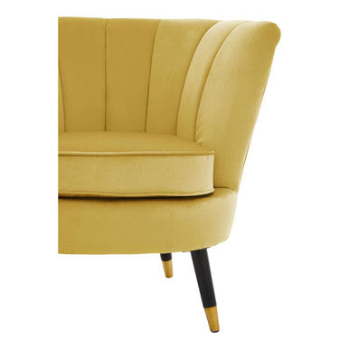Pistachio Velvet Shell Accent Chair | Loretta