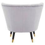Grey Velvet Shell Accent Chair | Loretta