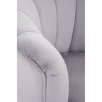 Grey Velvet Shell Accent Chair | Loretta