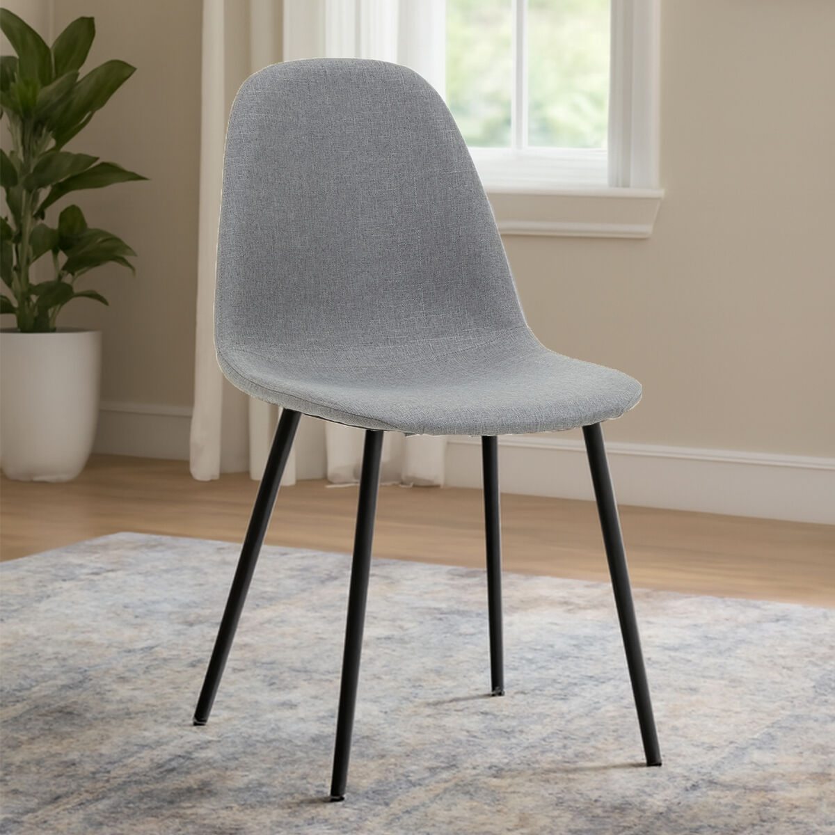 Mink Fabric Dining Chair | Salford