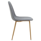 Grey Fabric Dining Chair with Wood Effect Legs | Salford
