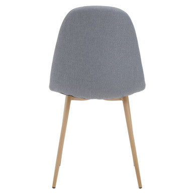 Grey Fabric Dining Chair with Wood Effect Legs | Salford