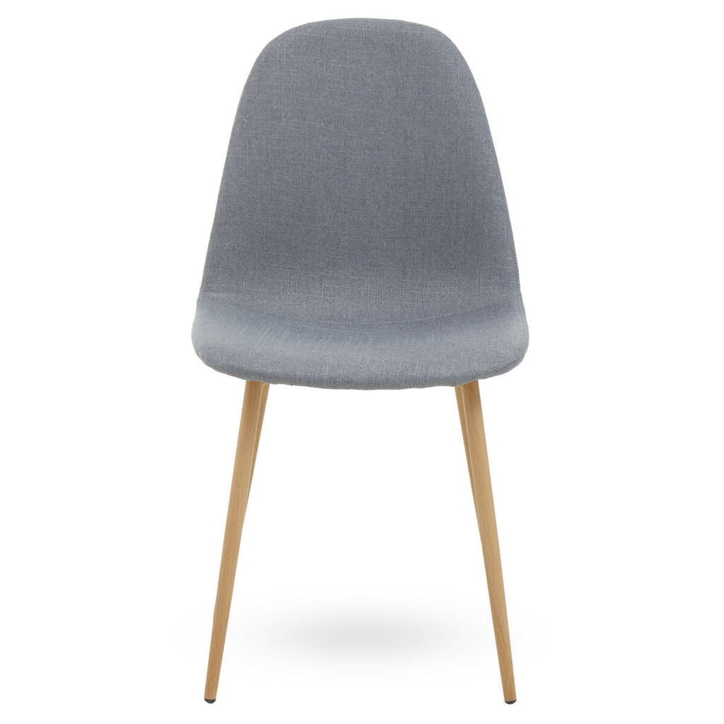 Grey Fabric Dining Chair with Wood Effect Legs | Salford