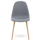 Grey Fabric Dining Chair with Wood Effect Legs | Salford