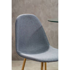 Grey Fabric Dining Chair with Wood Effect Legs | Salford