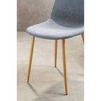 Grey Fabric Dining Chair with Wood Effect Legs | Salford