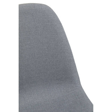 Grey Fabric Dining Chair with Wood Effect Legs | Salford