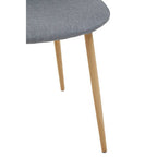 Grey Fabric Dining Chair with Wood Effect Legs | Salford