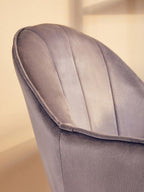 Grey Velvet and Gold Base Home Office Chair | Brent