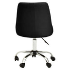 Ribbed Black and Chrome Home Office Chair | Brent