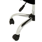 Ribbed Black and Chrome Home Office Chair | Brent