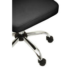 Ribbed Black and Chrome Home Office Chair | Brent
