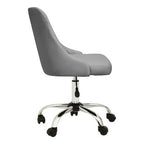 Grey Leather Effect Home Office Chair | Brent