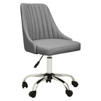 Grey Leather Effect Home Office Chair | Brent