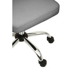 Grey Leather Effect Home Office Chair | Brent