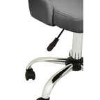 Grey Leather Effect Home Office Chair | Brent