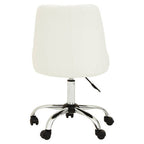 Off White Leather Effect Home Office Chair | Brent