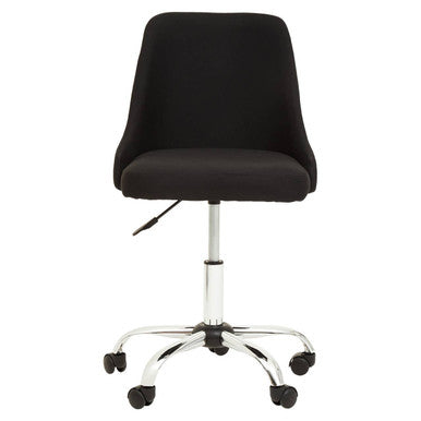 Black and Chrome Home Office Chair | Brent