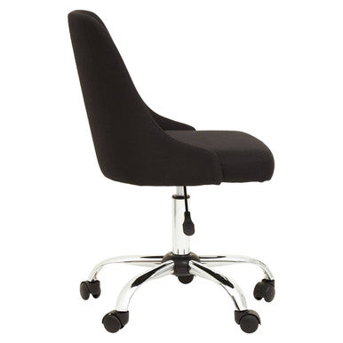Black and Chrome Home Office Chair | Brent