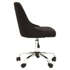 Black and Chrome Home Office Chair | Brent