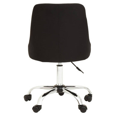 Black and Chrome Home Office Chair | Brent