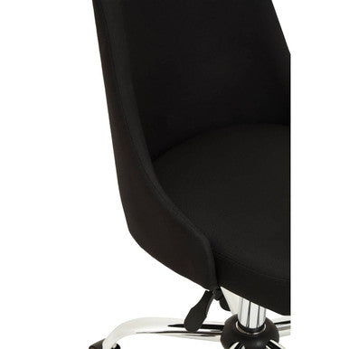 Black and Chrome Home Office Chair | Brent