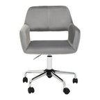 Grey Velvet and Chrome Base Home Office Chair | Brent