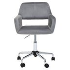 Grey Velvet and Chrome Base Home Office Chair | Brent