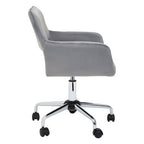 Grey Velvet and Chrome Base Home Office Chair | Brent
