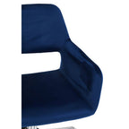 Navy Velvet and Chrome Base Home Office Chair | Brent