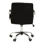 Black Leather Effect and Chrome Home Office Chair | Brent