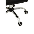 Black Leather Effect and Chrome Home Office Chair | Brent