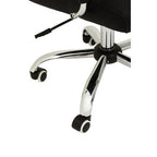 Black Leather Effect and Chrome Home Office Chair | Brent