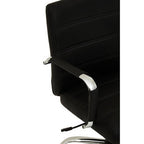 Black Leather Effect and Chrome Home Office Chair | Brent