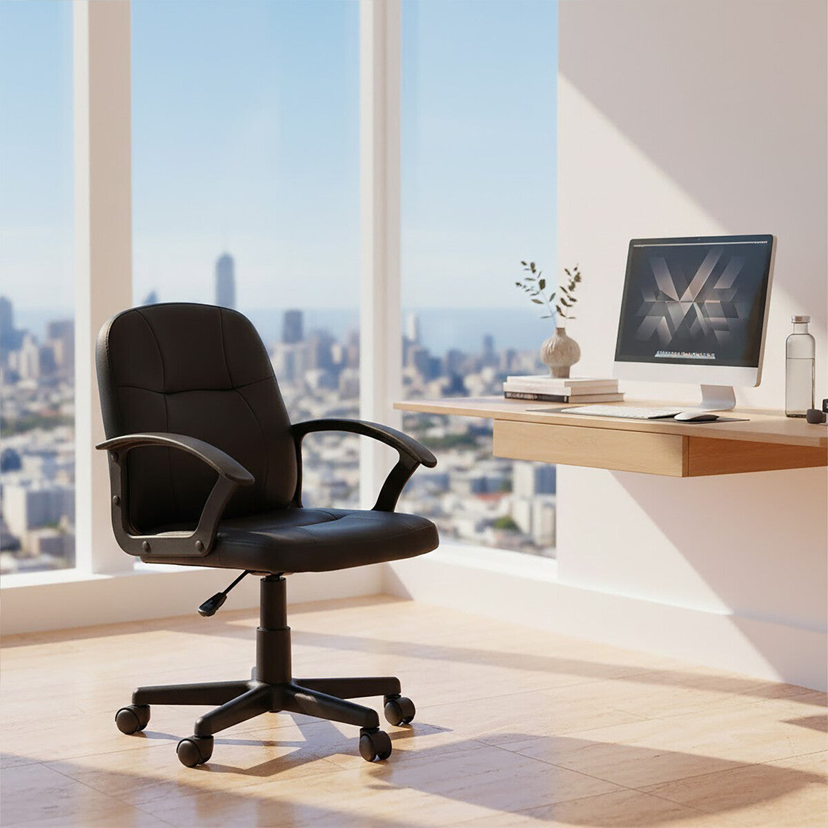 Black Small Home Office Chair | Brent