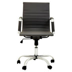 Black Low Back Home Office Chair | Brent