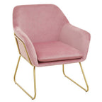 Pink Velvet Modern Accent Chair | Xander
