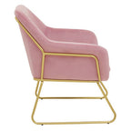 Pink Velvet Modern Accent Chair | Xander