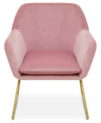 Pink Velvet Modern Accent Chair | Xander