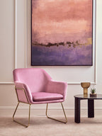 Pink Velvet Modern Accent Chair | Xander
