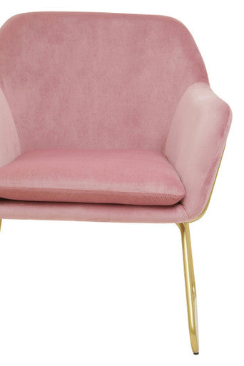 Pink Velvet Modern Accent Chair | Xander