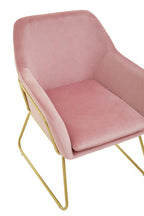 Pink Velvet Modern Accent Chair | Xander
