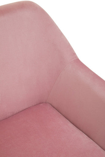 Pink Velvet Modern Accent Chair | Xander