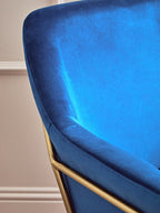 Midnight Blue Velvet Modern Accent Chair | Xander